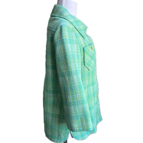 VTG‎ 70s JACK WINTER Plaid Tweed Button Down Shirt Jacket Shacket Womens S / M - Picture 3 of 10